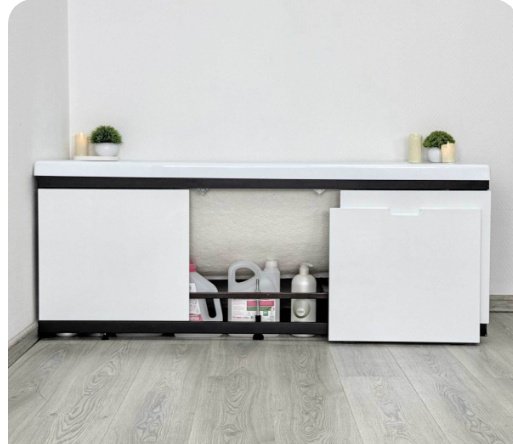Экран под ванну Alavann Rita Black 170x62 см на ножках