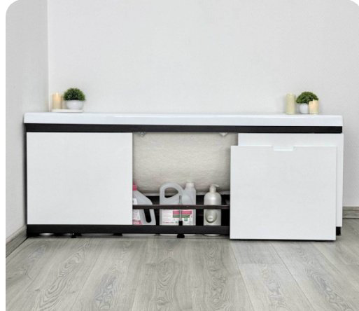 Экран под ванну Alavann Rita Black 170x62 см на ножках купить,116876