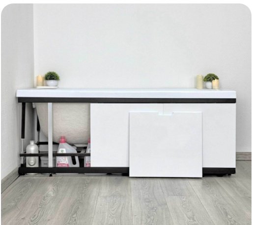 Экран под ванну Alavann Rita Black 170x62 см на ножках