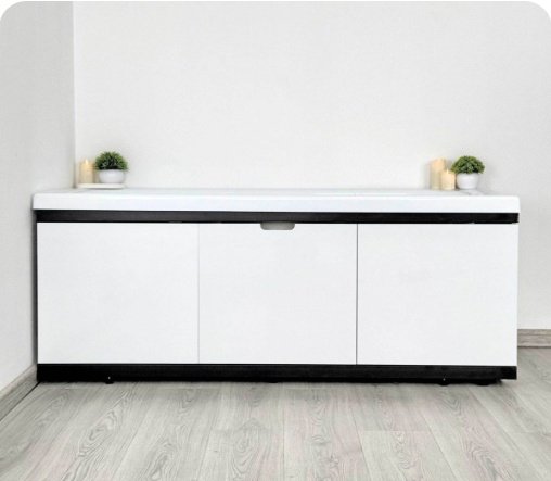Экран под ванну Alavann Rita Black 170x62 см на ножках