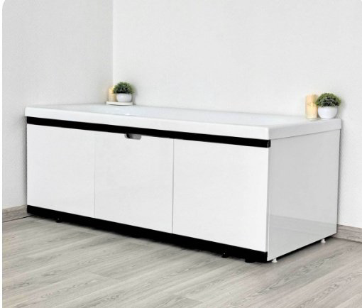 Экран под ванну Alavann Rita Black 170x62 см на ножках купить,116876