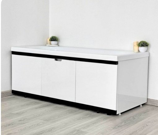 Экран под ванну Alavann Rita Black 170x62 см на ножках