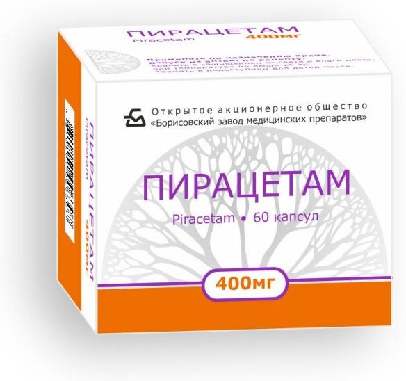 Пирацетам капсулы 400 мг 60 шт