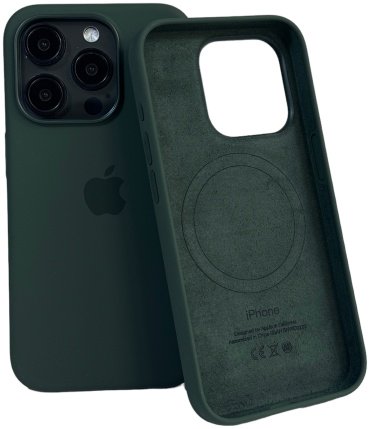 Чехол Для Apple iPhone 15 Pro темно-зеленый купить,7070