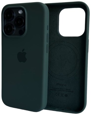 Чехол Для Apple iPhone 15 Pro Max темно-зеленый купить,8018
