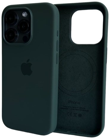 Чехол Для Apple iPhone 15 Pro Max темно-зеленый купить,8018