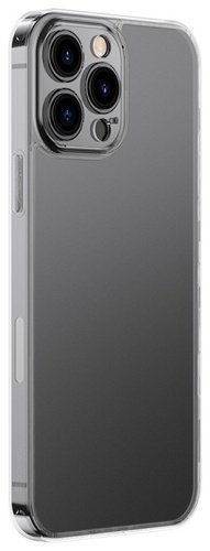 Чехол Baseus Frosted Glass для iPhone 13 Pro Max темно-прозрачный купить,NaN
