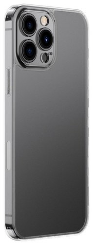 Чехол Baseus Frosted Glass для iPhone 13 Pro Max темно-прозрачный купить,NaN