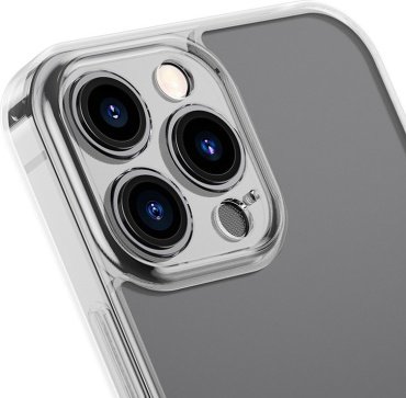 Чехол Baseus Frosted Glass для iPhone 13 Pro Max темно-прозрачный купить,NaN