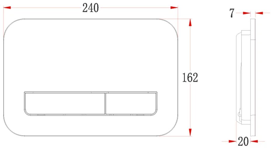 Lux Kazakhstan накладка на кнопку смыва FLV12-G, сталь
