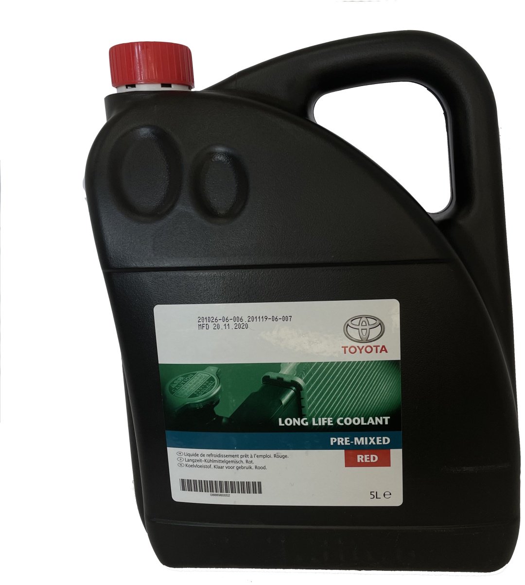 Антифриз Toyota Long Life Coolant красный (розовый) G-12, G-12&#43; 5 л