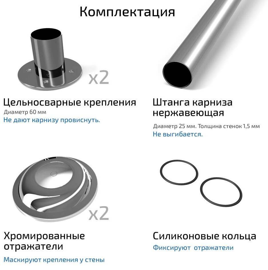 Карниз Г-образный Triton 150 см, Щ0000052838
