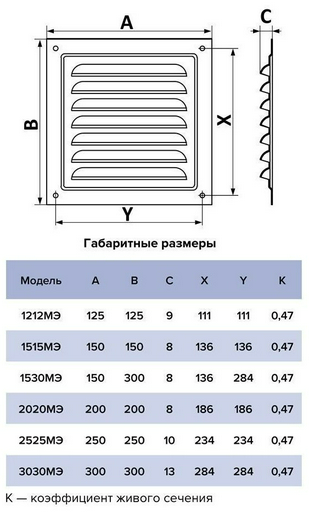 Решетка вентиляционная ЭРА 200х200х8 мм, сталь с покрытием полимерной эмалью
