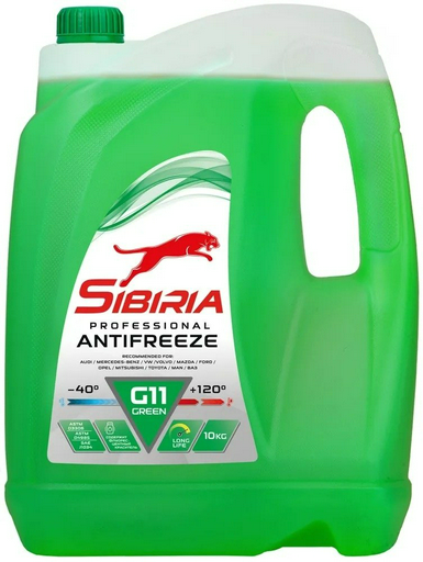 Антифриз SIBIRIA Green зеленый G-11 10 л