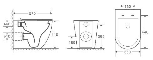 WeltWasser унитаз с инсталляцией MERZBACH 002, санфаянс купить,NaN