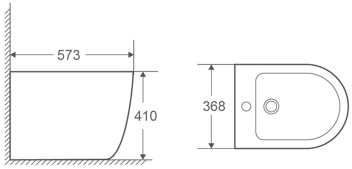 WeltWasser биде MERZBACH 003 MT-BL, санфаянс