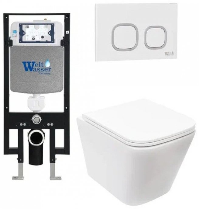 Унитаз WeltWasser Gelbach 004 GL-WT с инсталляцией белый