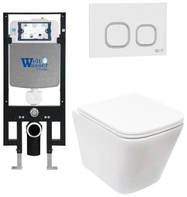 Унитаз WeltWasser Gelbach 004 GL-WT с инсталляцией белый