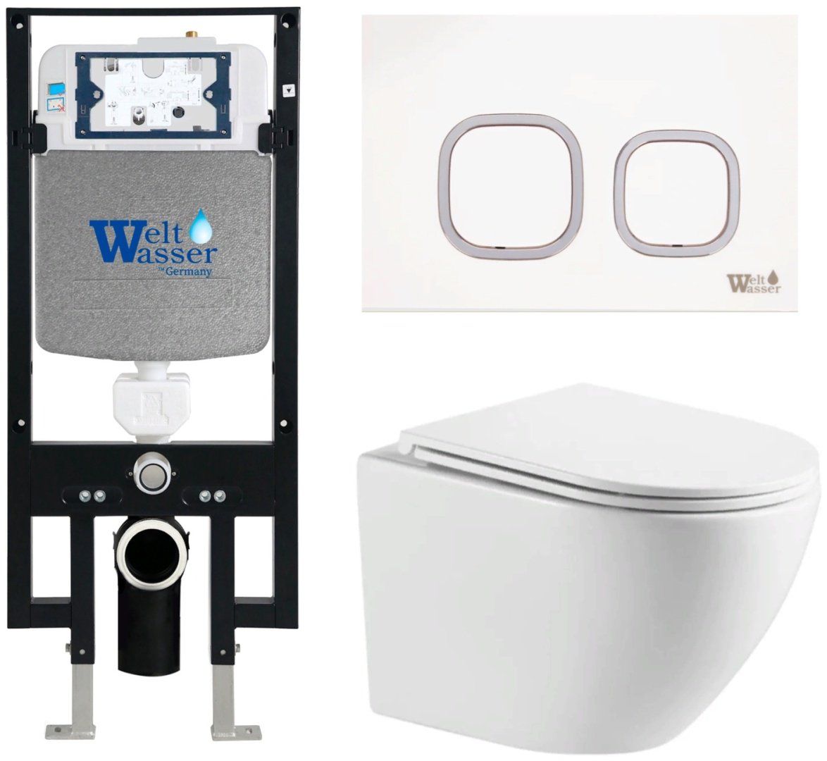WeltWasser унитаз с инсталляцией MERZBACH 043 MT-WT, санфаянс