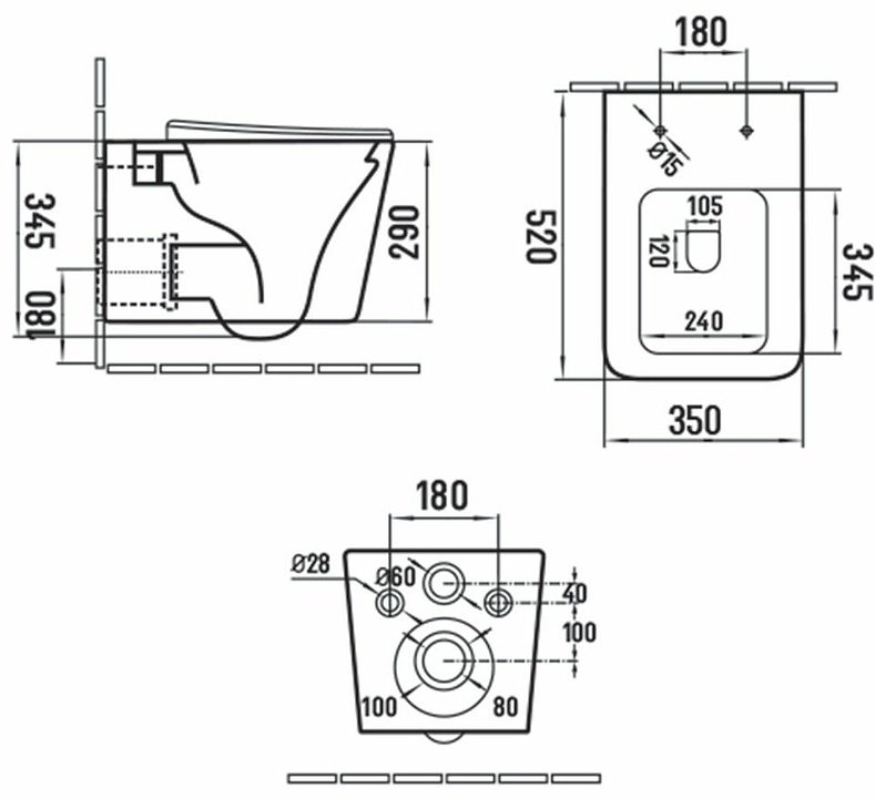 Унитаз Vincea VT1-12MA серый