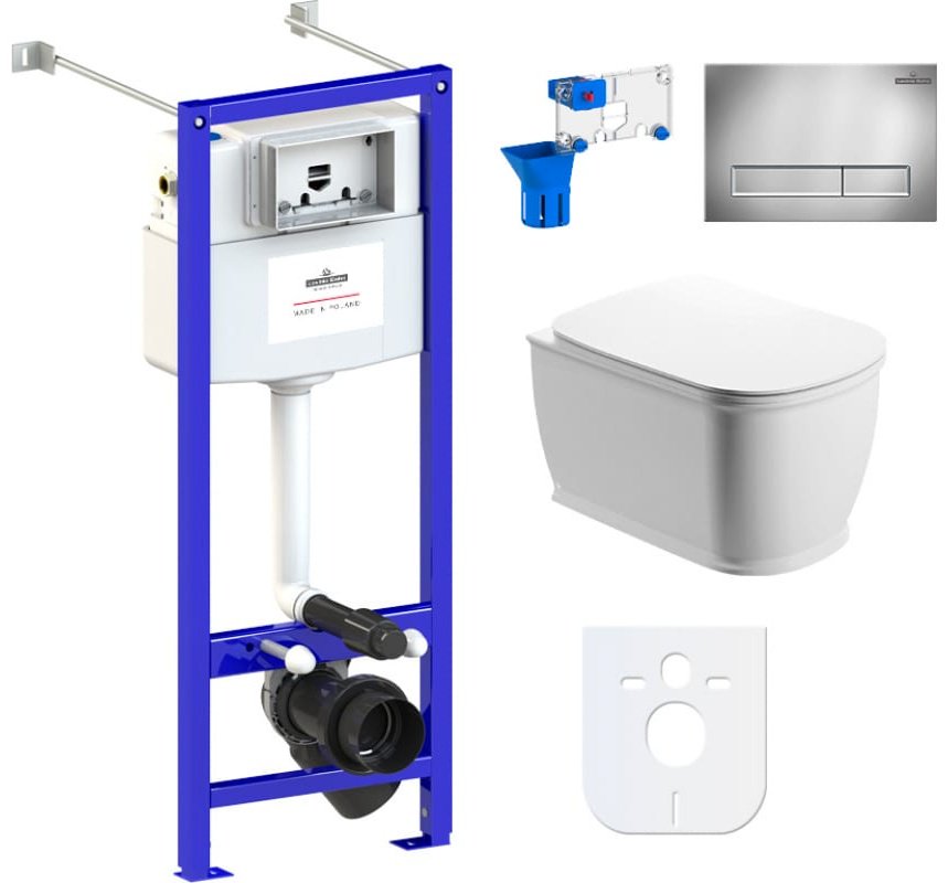 Унитаз Lavinia Boho 87050122 с инсталляцией белый