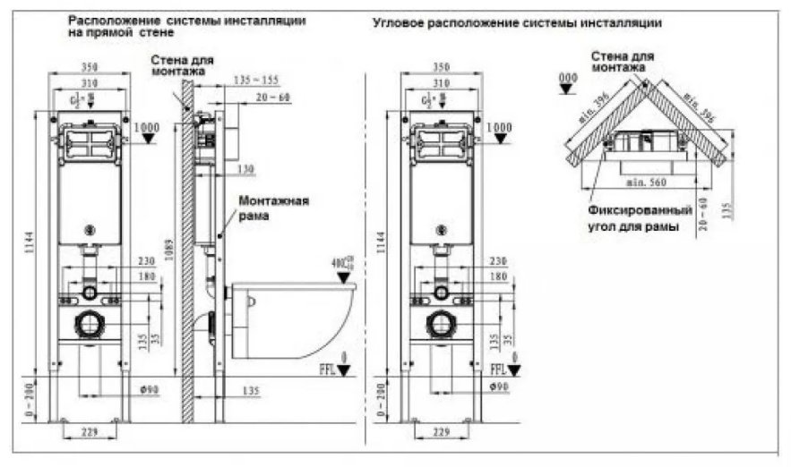 WeltWasser унитаз с инсталляцией SALZBACH 041 MT-GR, санфаянс купить,NaN