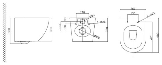 Унитаз Taliente Amato AM25010 SMcromo белый
