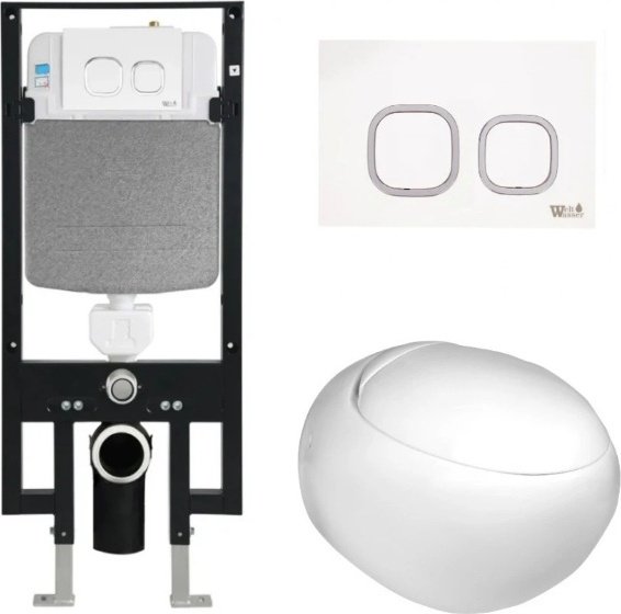 WeltWasser унитаз с инсталляцией JECKENBACH 004 GL-WT, санфаянс