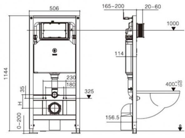 Унитаз WeltWasser Baarbach AB5061 с инсталляцией белый купить,287853
