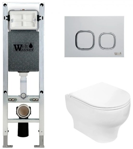 WeltWasser унитаз с инсталляцией ERLENBACH 004 GL-WT, санфаянс