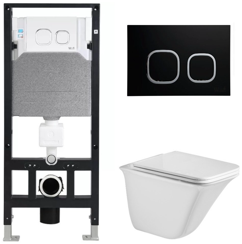 WeltWasser унитаз с инсталляцией ROTBACH 004 GL-WT, санфаянс купить,304600