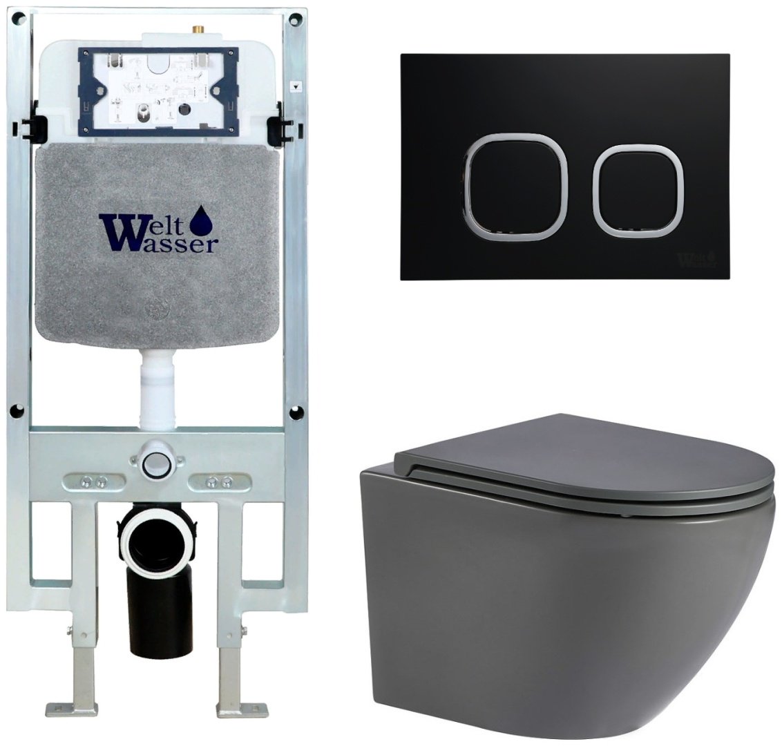 WeltWasser унитаз с инсталляцией MERZBACH AM497ST65, санфаянс