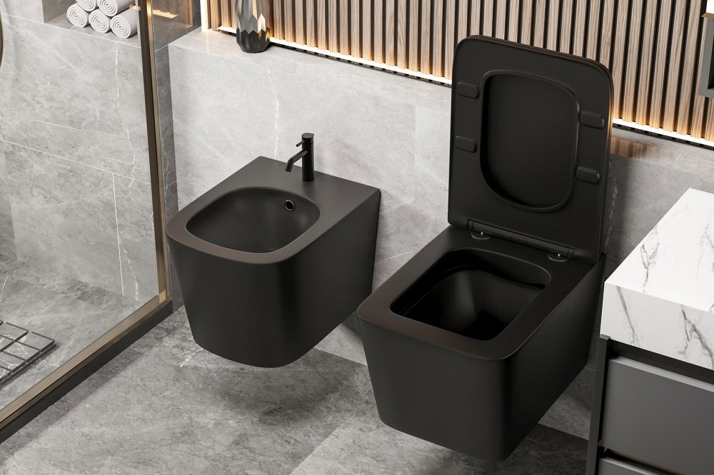 Биде Abber Rechteck AC1250MB черное