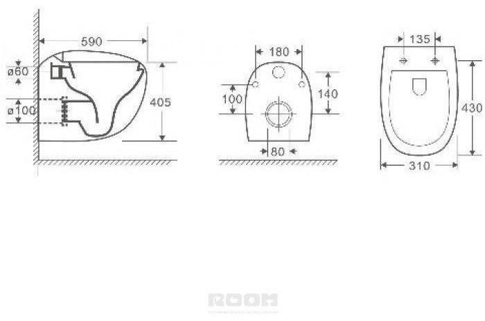WeltWasser унитаз с инсталляцией JECKENBACH 004 GL-WT, санфаянс