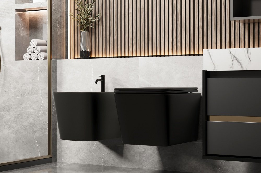 Биде Abber Rechteck AC1250MB черное