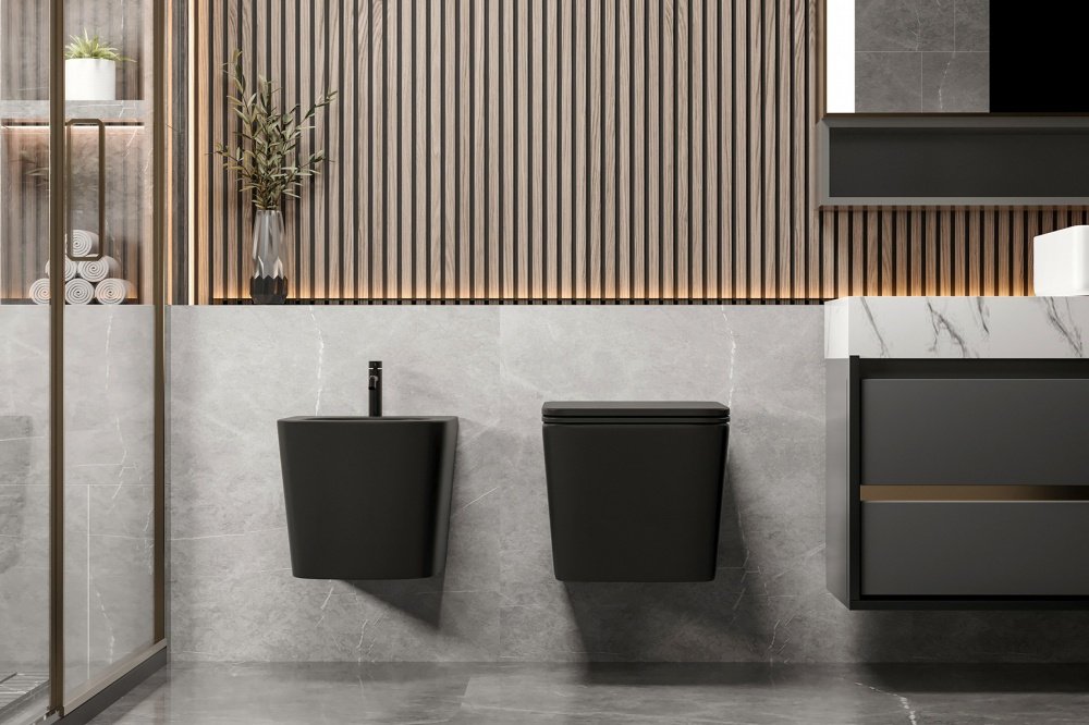 Биде Abber Rechteck AC1250MB черное