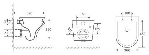 WeltWasser унитаз с инсталляцией ODENBACH 004 GL-WT, санфаянс
