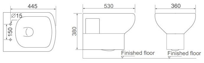 Унитаз Porta HDC201NWH белый
