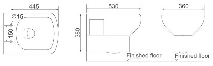 Унитаз Porta HDC201NWH белый