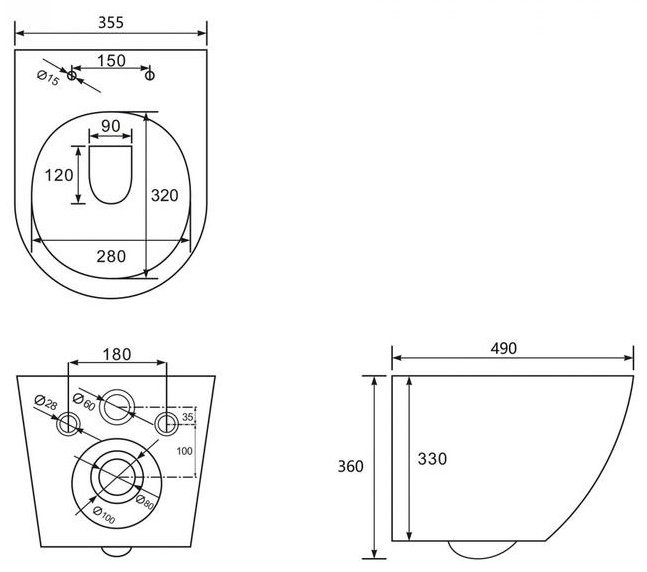 Унитаз Abber Bequem AC1102T белый купить,129400