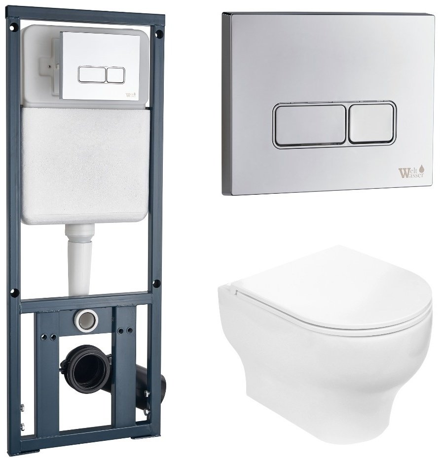 WeltWasser унитаз с инсталляцией Erlenbach 004 GL-WT, санфаянс