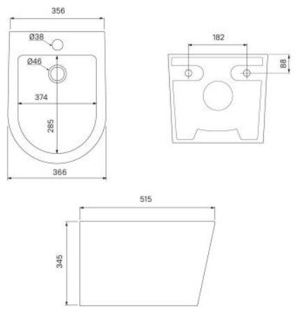 Биде Iddis Calipso CALRB02i82 черное купить,45000