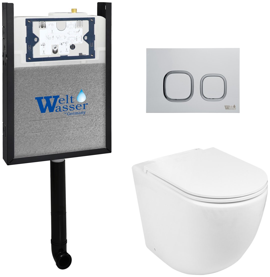 Унитаз WeltWasser Merzbach 002 с инсталляцией белый купить,NaN