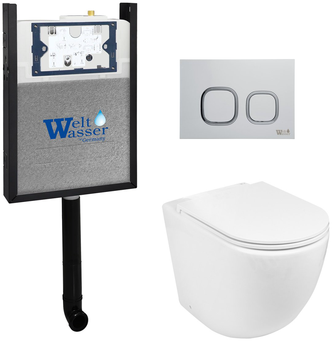 Унитаз WeltWasser Merzbach 002 с инсталляцией белый купить,NaN