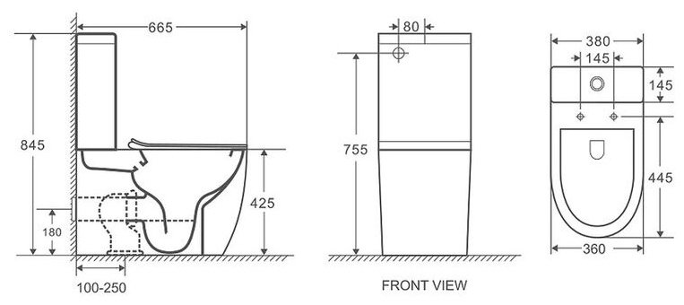 Унитаз Hans HS-2141TQB белый