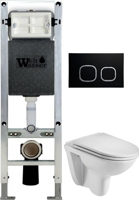 Унитаз WeltWasser Baarbach AB350ST1 с инсталляцией белый купить,NaN