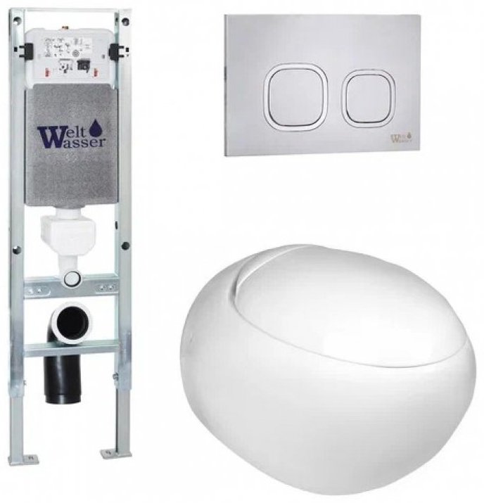 WeltWasser унитаз с инсталляцией JECKENBACH 004 GL-WT, санфаянс купить,NaN