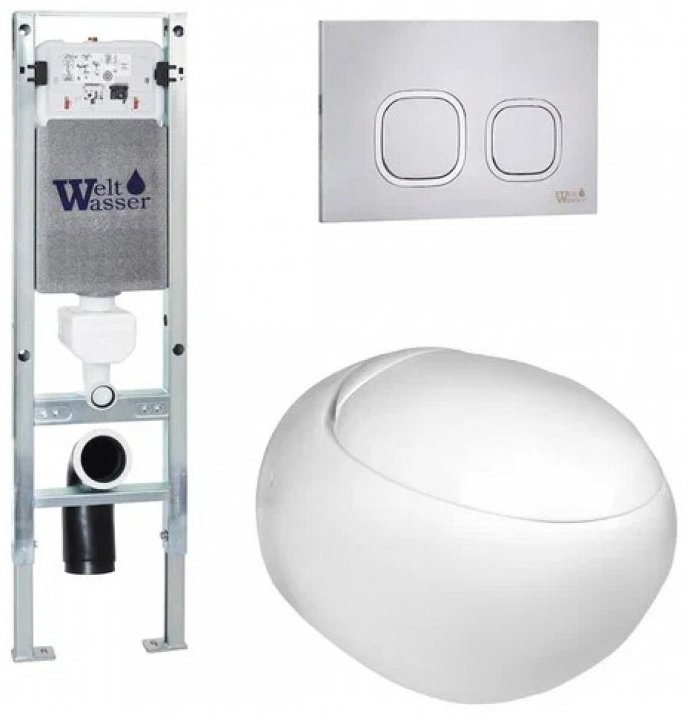 WeltWasser унитаз с инсталляцией JECKENBACH 004 GL-WT, санфаянс купить,NaN
