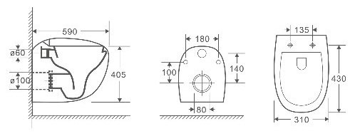 WeltWasser унитаз WW JECKENBACH 004 GL-WT, санфаянс купить,0