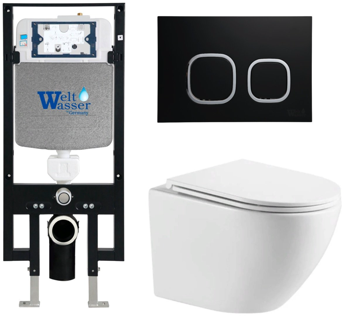WeltWasser унитаз с инсталляцией MERZBACH 043 MT-WT, санфаянс купить,312828